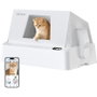 PetKit PuroBot Crystal Duo Arenero Autolimpiable con Cámara IA y Cubierta, Blanco